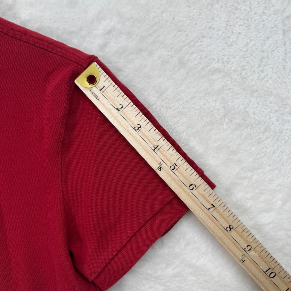 Abercrombie & Fitch Polo Shirt Mens XS Red Pique Short Sleeve Moose Logo Preppy - Picture 5 of 11